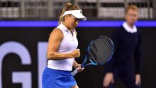 <p>Юлия Путинцева вышла в 1/8 финала турнира WTA</p>