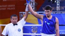 Тогамбай одерживает досрочную победу на чемпионате мира по боксу