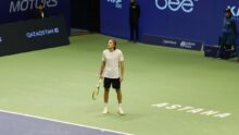 <p>Гуркач победил Циципаса, который вышел в полуфинал турнира Astana Open.</p>