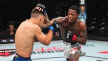 «Номинация на лучший нокаут года»: американского бойца сразили мощным хайкиком на турнире UFC (видео)